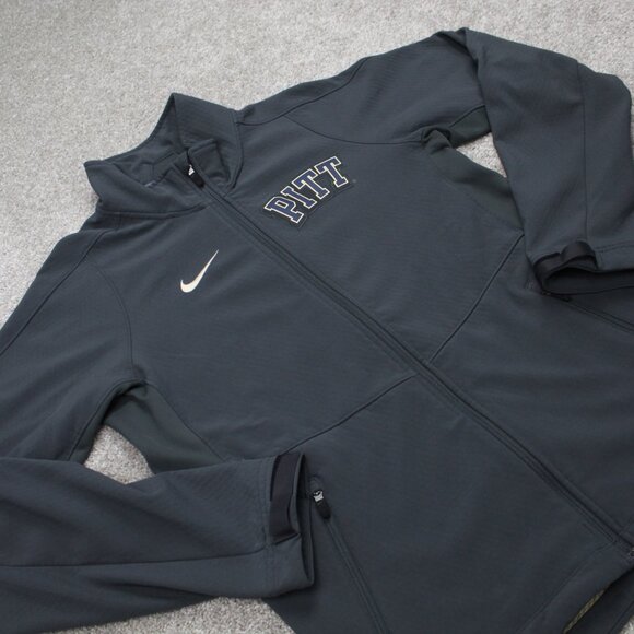 Nike Pitt Panthers Jacket Mens Small Gray Thermal Long Sleeve Full Zip NCAA Coat - Picture 5 of 13